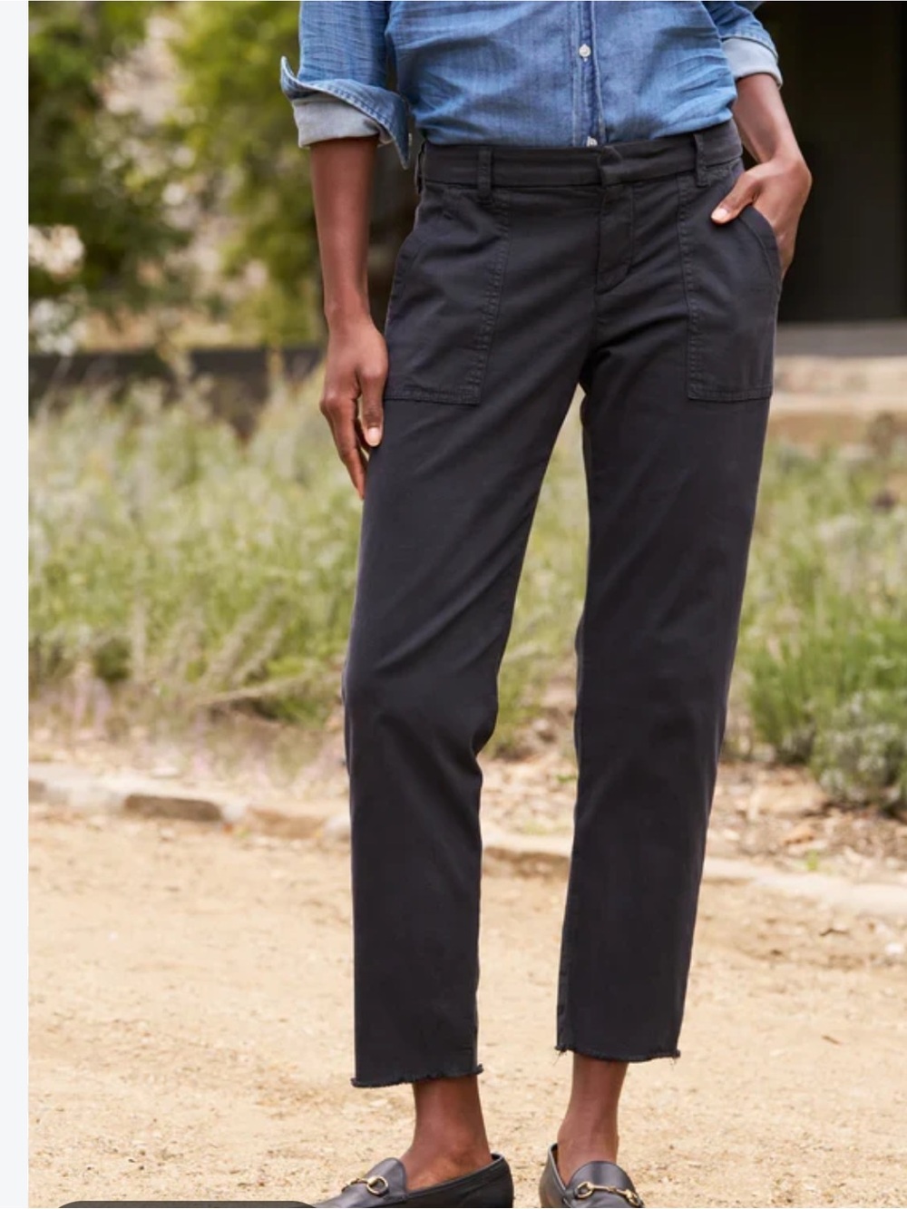 Frank & Eileen Black Utility Trousers
